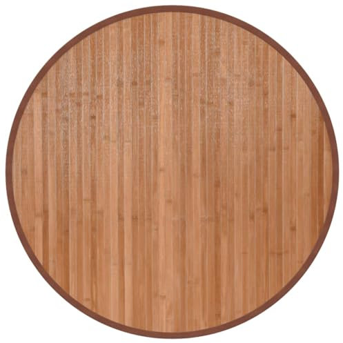 vidaXL Alfombra Redonda Natural de Bambú 80 cm, Alfombra de Área para Sala de Estar y Cocina