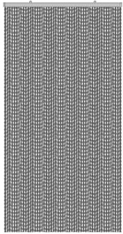 SOFFICIOSO Tenda Pannello Anti Mosca Insetti Modello PON PON per Porte Vari Colori 120X230 Grigio Scuro