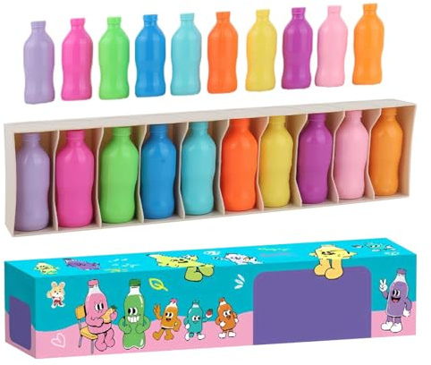 Generico Gioco Di Memoria - Bottiglia Di Abbinamento Colori - Giocattolo Educativo Divertente Per Bambini Adulti Famiglia Festa Aula Picnic Spiaggia Giardino