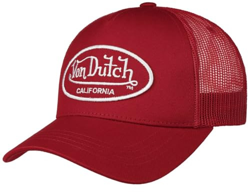 Von Dutch Casquette Classic Oval LogoDutch Femme/Homme - Trucker de Baseball Mesh Snapback, avec Visiere Printemps-ete Printemps Ete Automne Hiver - Taille Unique Rouge