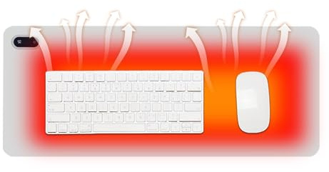 Tappetino riscaldante da scrivania, tappetino da scrivania riscaldato, Scaldamani da Touch Control, Tappetino riscaldante manuale con di riscaldamento 5, tappetino per da, riscalda