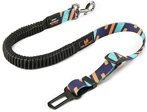 AYADA Dog Seat Belts for Cars UK Adjustable Elastic Metal Buckle Nylon Webbing,Dog Car Harness Restraint Crash Tested Clip Chew Proof Pet Travel Safety Lead Carabiner Accessories Puppy Cat (Purple)