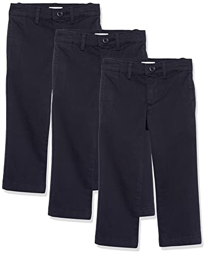 Amazon Essentials Niños Pantalones Chinos de Uniforme de Corte Recto y Frente Plano