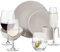 Melamin Camping Geschirr Set 4 Personen Coffee 16 Teilig + 16 Timo Gläser Wassergläser Weingläser Champagner-Gläser Flûtes Tafelgeschirr Picknick BBQ Kochgeschirr