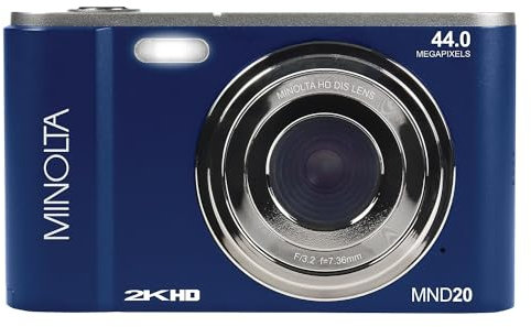 Minolta MND20 44 MP / 2.7K Ultra HD Digital Camera (Blue)