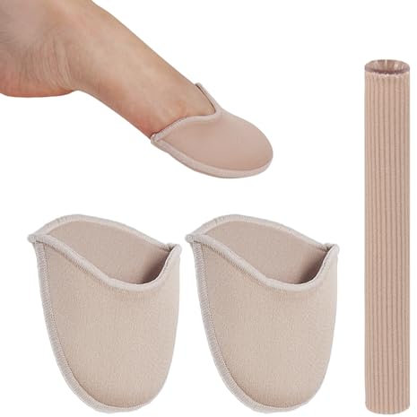 1 par de fundas para los dedos, 1 funda para dedos de 15 cm, suave funda para antepié, almohadilla para dedos de baile, almohadillas para zapatos de baile, funda protectora de dedos, almohadillas de