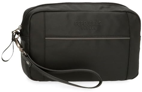 Pepe Jeans Dortmund Borsa a Mano Grigio 24,5x15x6 cm Cotone, Poliestere e PU. 2,21L by Joumma Bags, grigio, Taglia unica, Borsa a mano