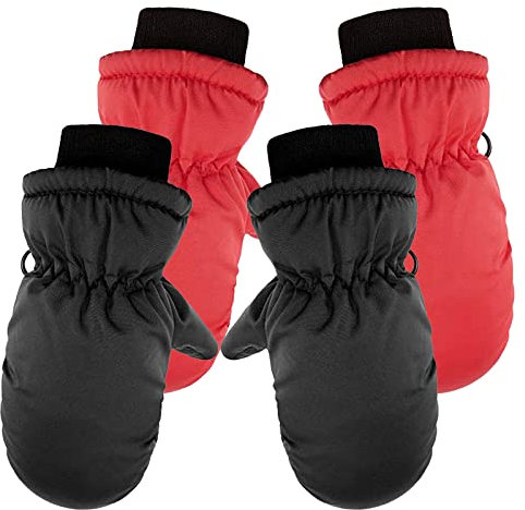 Damen-Handschuhe, warme Winterhandschuhe, Outdoor-Handschuhe, Kinder, Skifahren, Baby-Fäustlinge, Kinder, 2 Paar, volle Jungen, wasserdichte Mädchenhandschuhe, Damenhandschuhe (G, Einheitsgröße)
