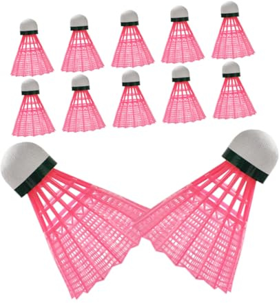 Milisten Lot de 12 Volants De Badminton en Plastique Volant De Badminton Coupe-Vent pour L’Entraînement Scolaire Les Clubs Et Les Jeux D’Extérieur Couleurs Haute Visibilité