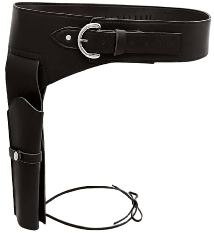 Grtheenumb Western hölster, cowboy hölster läder cowboy pistol bälte justerbart västern vapenbälte för cosplay maskerad fest kaffe