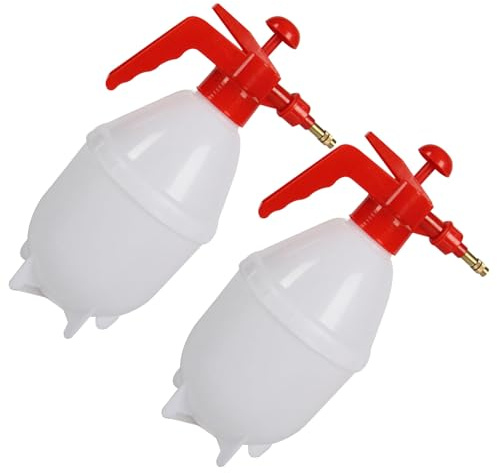 Didiseaon Flacone Spray a Pressione 0,8, Spruzzatore Manuale Regolabile per Irrigazione Piante e Fiori, Set 2 Pezzi Rosso, per Giardinaggio Interno ed Esterno, Pulizia Casa e Auto