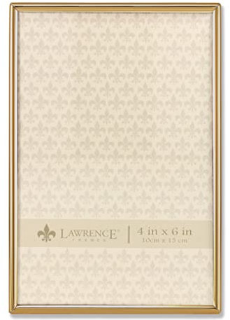Lawrence Frames 670046 4x6 Simply Gold Metal Picture Frame