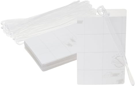 Juvale Self-Laminating Luggage Tags for Suitcases - 4.1 x 2.6 in Clear, Pack of 30 - Bulk Bag Tags with EVA Loops & DIY Paper Inserts - Business Card Luggage Tag