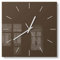 DEQORI Glasuhr | 30x30 cm | Unifarben - Braun | ausgefallene leise Design Uhr aus Glas | Wanduhr für Wohnzimmer & Küche | Moderne Hingucker Uhr für die Wand