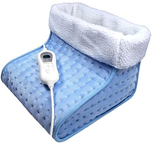 Syntrox Atmungsaktiver Elektrischer Fußwärmer Wasilla, Fußheizung für den Winter,Hausschuhe Schuhe, beheizter Fußwärmer, Massagegerät, Heizung, 100 Watt, Fernbedienung, 3 Temperaturstufen