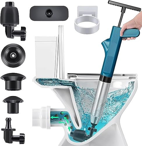 NiC IS COCNG Stura wc,stura water,pompa stura scarichi wc a pressione, pistola stura wc, stantuffo per WC,stura lavandini e scarichi,sblocco lavandino da cucina e bagni/bidet (blu)