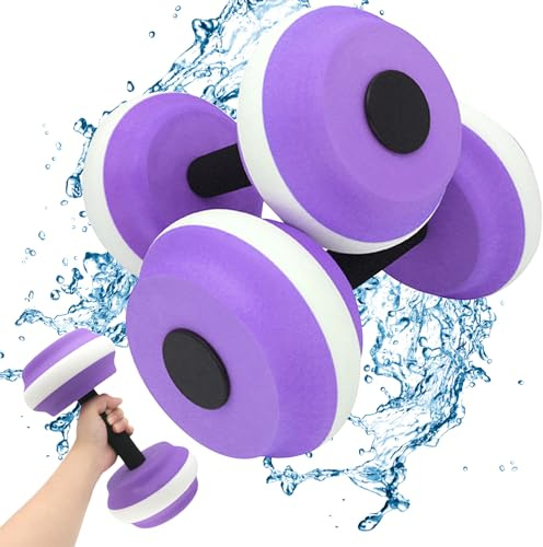 Pineeseatile Water Weights for Pool Exercise 2Pcs Water Aerobics Equipment EVA Foam Water Dumbbells Pool Resistance Water Weights Fitness Equipment for Pool Exercise Dumbbells