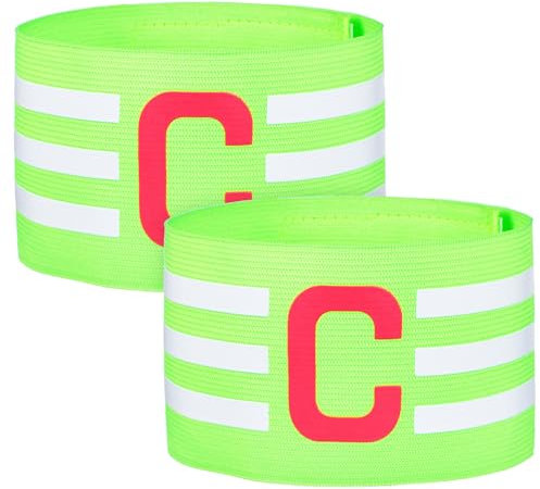 BESPORTBLE Kapitänsbinde Fussball: 2 Stück Elastische Kapitänsbinde Für Fußballspiele Kapitänsbinde Für Sportmannschaften