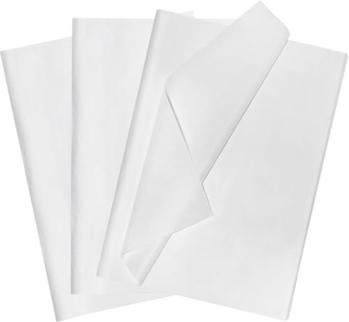 POPOYU 60 Fogli Carta Velina Bianco per Regalo, 35x50cm per Confezioni e Riempimento, Artigianato Fai-da-te, Compleanno, Natale, Festa di San Valentino
