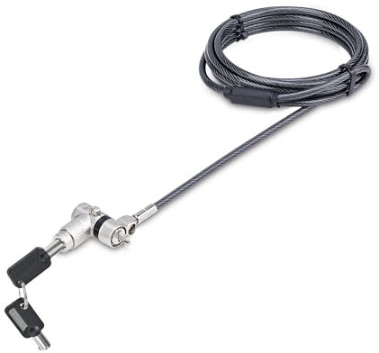 StarTech.com Cable Antirrobo con Candado Universal 3 en 1 para Portátil - Compatible Noble Wedge/Nano/K-Slot