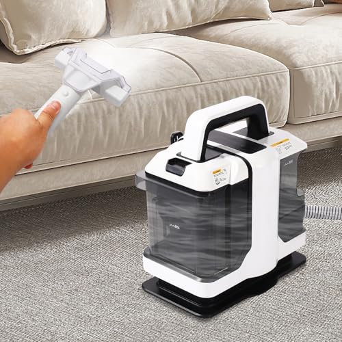 Apriltop 450W Reinigungsmaschine, 30 * 21 * 34.5cm Teppichreiniger Maschine, Für Sofa Teppich Stuhl, Rauschen ≤80dB, 3,94ft Wasserschlauch und 16,4Ft Stromkabel