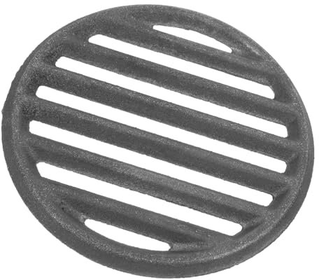 Milisten Cast Iron Fire Grate 6.5 Inch Round Bbq Grill Rack for Charcoal Heat Distribution Outdoor Camping Cooking Accessory