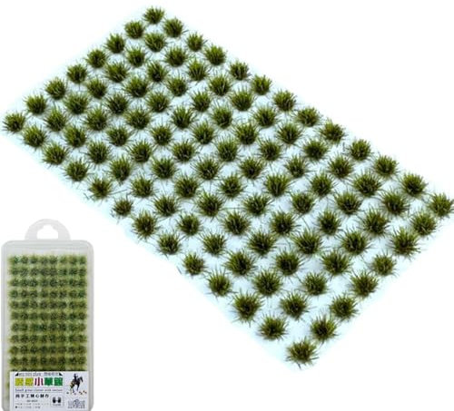 ZHjuju 120 Pièces Herbe Statique pour Modélisation - Miniature Herbe en Résine,Idéal pour Décoration DIY, Paysages Ferroviaires, Scènes Miniatures et Modèles Architecturaux - Couleur Verte