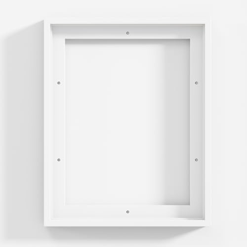 Canvas Frame 11x14 Frame for Canvas Painting Floating Frame for 1.25 Deep Canvas, Floater Frame for Canvas Artist Panel Oil Painting Wall Art Décor, Vertical or Horizontal Picture Wall Decor, White