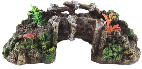 ANCLLO 1 Piece Miniature Resin Landscape Bridge for Freshwater Environments DIY Dollhouse Garden Decorations
