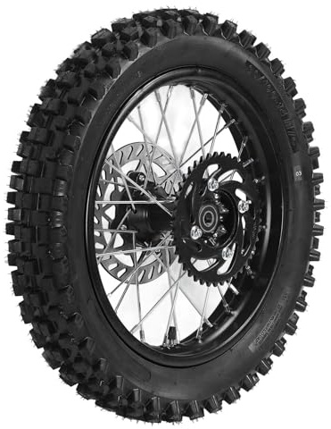 Ausla 90/100-14 Ensemble Pneu Roue Arrière, Pneu Arrière 14 Pouces Jante Chambre à Air Remplacement pour Tao Kayo TSD 110 TD 125 Apollo SSR