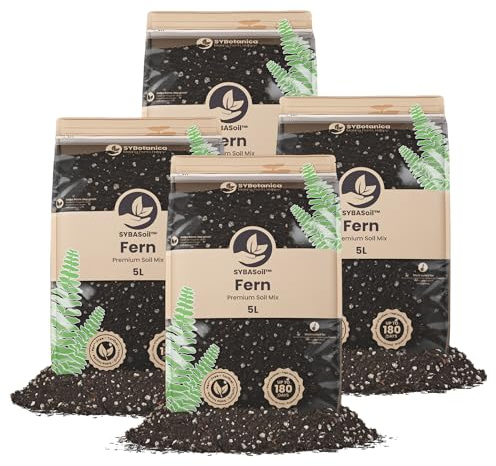 Sybotanica - Substrato para Helechos 20 L - Coco Premium para Helechos, Hiedra y Más - Sin Turba - Abono Orgánico 180 Días - Ideal para Plantas de Interior
