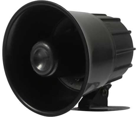 UKCOCO Altoparlante di Allarme 12V PA per Auto Bocca Rotonda Accessorio Esterno Resistente Agli Schizzi Installazione per Veicoli e Sistemi di Comunicazione Motociclette