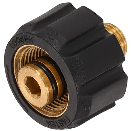 QUARKZMAN Adattatore per Idropulitrice, Femmina M22 14mm A Maschio G1/4 Ottone 36mm L Adattatore Girevole con Attacco Rapido per Tubo Idropulitrice