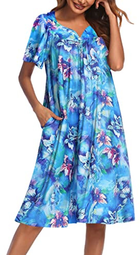 Ekouaer Women's House Dress with Pockets