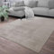 TT Home Teppich Wohnzimmer Kurzflor Anti-Rutsch Rückseite Einfarbiges Design Waschbar, Farbe: Grau, Größe:140x200 cm