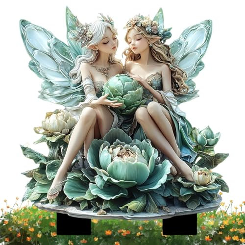 Figurines de jardin de fées,figurines de fées | Fées de jardin de fées de pot de plat,Figurines de nains de jardin, accessoires de jardin féerique, ornement de clôture pour ornement de bureau de jardi