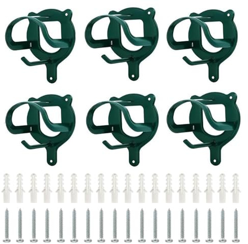 Horse Bridle Rack 6 Pack, Bridle Bracket Bridle Hooks with Tubes and Screw, Metal Bridle Holder for Tack Room, Tack Storage Rack Halter Hanger Horse Tack Horse Barn Supplies for Tack Room