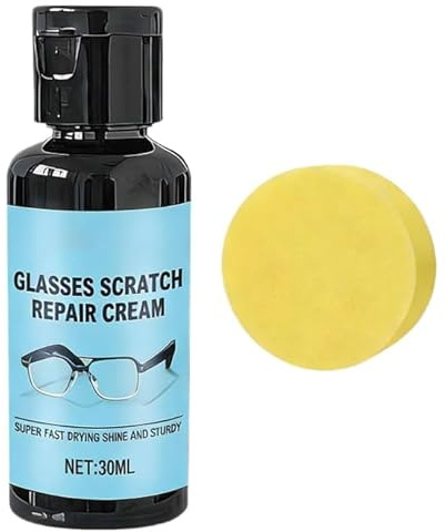 Removedor de arañazos para gafas, reparador de pantallas de teléfono, crema pulidora de lentes con esponja, spray limpiador de gafas, restaurador de cristal nano para pantallas de relojes (1pcs)