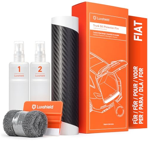 Luxshield stötfångar skyddsfilm för Fiat 500 312 Facelift I 2015-2024 - Stötfångarskydd, bil, lasttröskel, repskydd, lackskyddsfilm - svart kolfiberlook