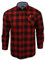 BRAVE SOUL Mens Blur Long Sleeve Check Shirt-Blur-Red-S