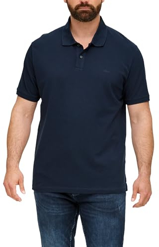 s.Oliver Polo para Hombre, Azul Marino, 4XL Grande