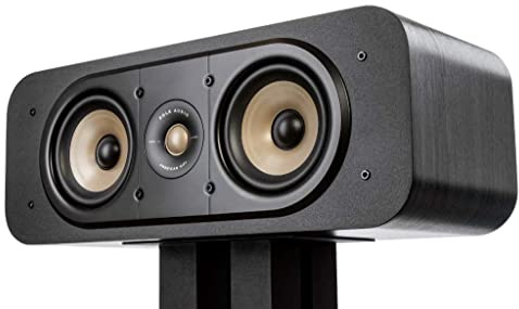 Polk Audio Signature Elite ES30 Center Channel Speaker - Hi-Res Audio Certified and Dolby Atmos & DTS:X Compatible, 1 Tweeter & Two 5.25 Woofers, Dual Power Port for Effortless Bass,Black (Renewed)