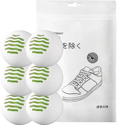 Lot de 6 Deodorants Chaussures, Deodorisants Chaussures Anti-Odeurs, Balles Désodorisantes pour Baskets Améliorées, éliminateur de Nettoyant Purifiant les Odeurs pour Chaussures, Sac de Sport, Tiroirs