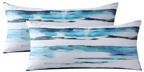 MILDLY Kissenbezüge 40x80 Baumwolle, 100% Long-Staple Baumwolle Satin Kühlende Kissenbezüge öKotex Zertifiziert mit Reißverschluss,Uruk