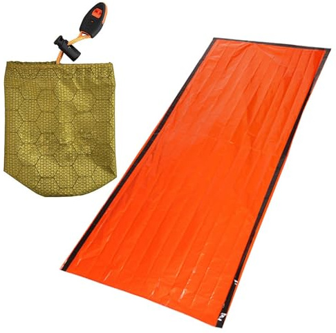 Generico Camping Bivouac Waterproof Bivouac Sleeping Bag Thermal Sleeping Bag Durable Water Resistant Thermal Survival Sleeping Bag for Camping Hiking