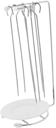 SAFIGLE Supporto Per Kebab in Acciaio Resistente Supporto Per Spiedini Da Barbecue in Acciaio Resistente Per Spiedini Sospesi Per Kebab