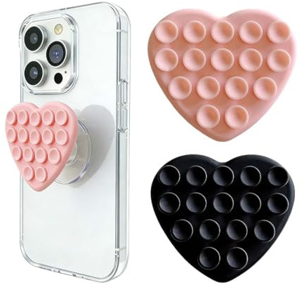 LAKJUOZ 2 Pcs Impugnatura Smartphone, Accessori Smartphone Anello Telefono Supporto Dita Cellulare, Graziosi Porta Airbag Per Cellulare Con Motivo Amore Maniglia, Airbag Phone Supporto