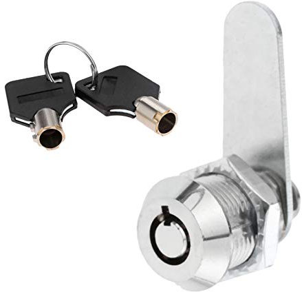 Cerraduras tubulares de leva de 20 mm con llaves iguales para puerta, gabinete, buzón, cajón, armario, cerradura de seguridad, color plateado