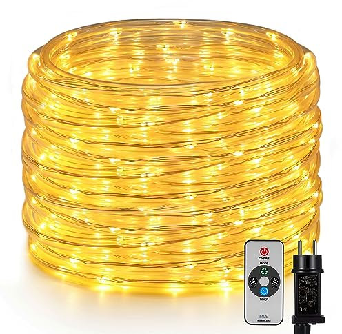 OxyLED Lichterschlauch Aussen, 20m 300 LEDs Lichtschlauch Außen IP44 Wasserfest 8 Modi Dimmbar per Fernbedienung Led Schlauch Outdoor für Weihnachtsbeleuchtung Party Hochzeit & Innen Außen Dekoration