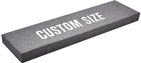 Azincoer Custom Size Bench Cushion, Bay Window Seat Cushion, Thick Upholstery Foam Long Chair Cushion Sofa Pads Outdoor/Indoor Patio Furniture (Color : Gray, Size : Custom Size)